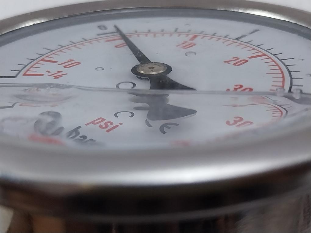 Simga -1 To 3 Bar Bottom Pressure Gauge 14 To 40 Psi