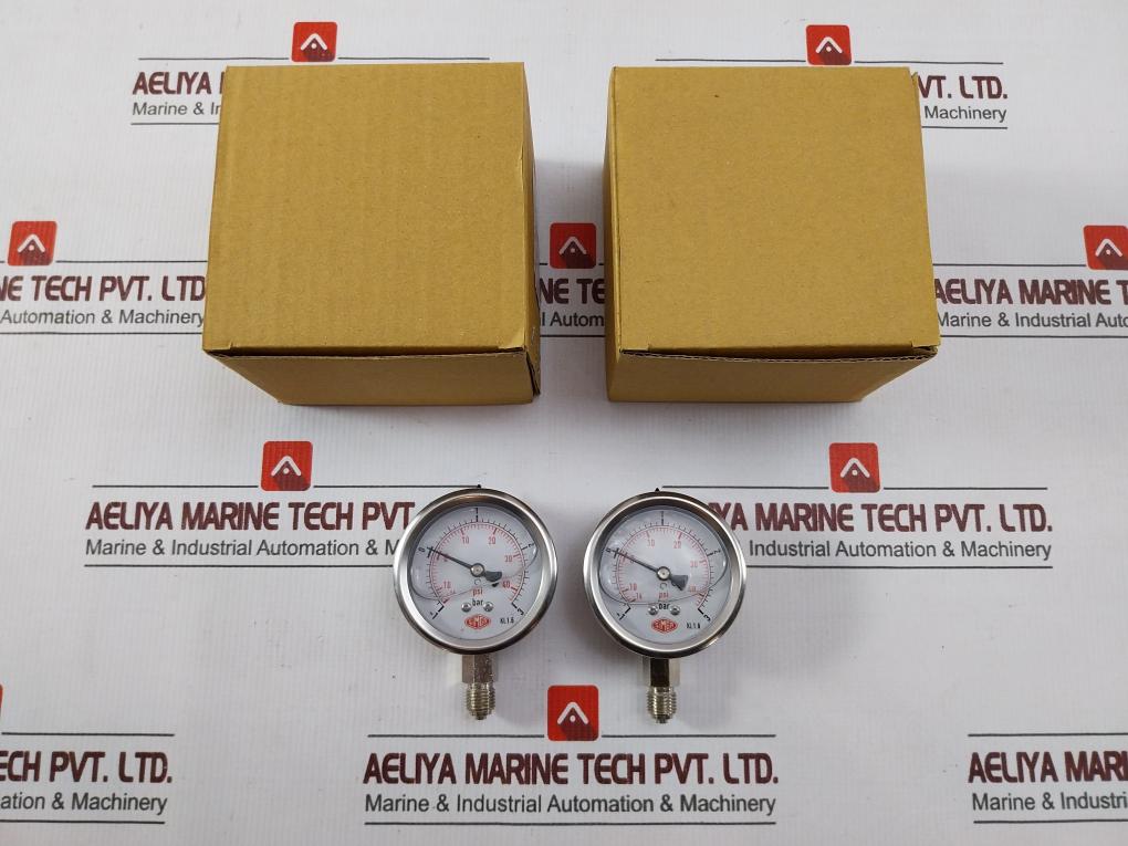 Simga -1 To 3 Bar Bottom Pressure Gauge 14 To 40 Psi