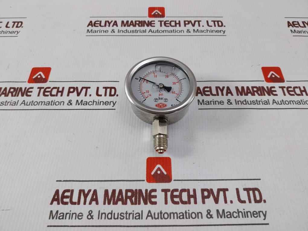 Simga -1 To 3 Bar Bottom Pressure Gauge 14 To 40 Psi