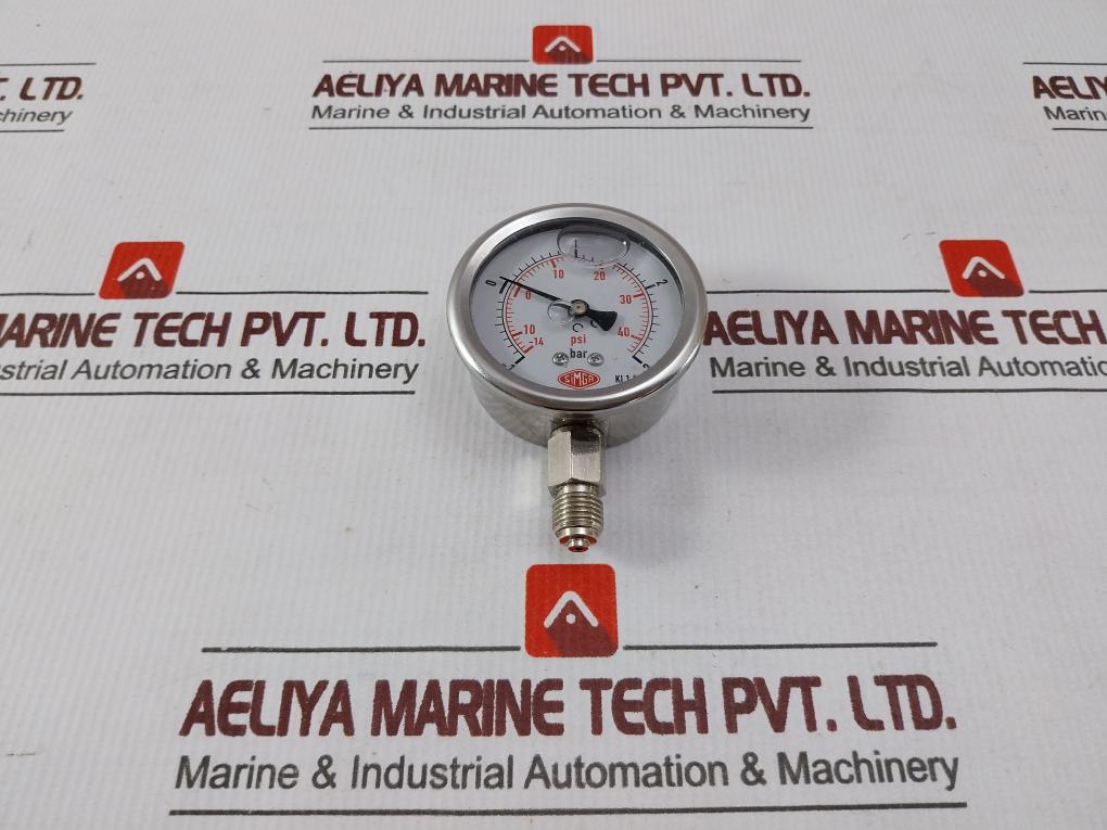 Simga -1 To 3 Bar Bottom Pressure Gauge 14 To 40 Psi