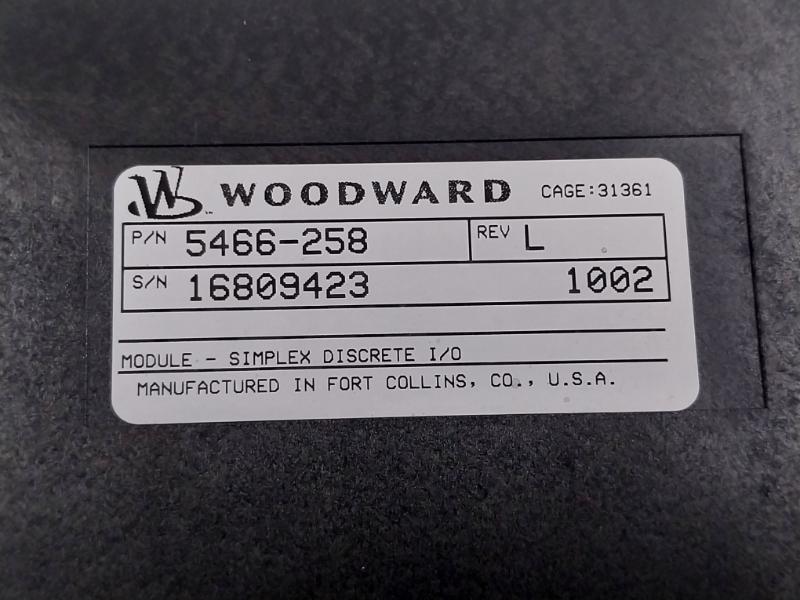 Simplex Discrete Input/Output Module 5466-258 Woodward