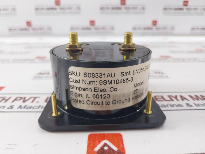 Simpson M-10485-3 Lincoln Panel Meter 8-0-8 Ampere Dc