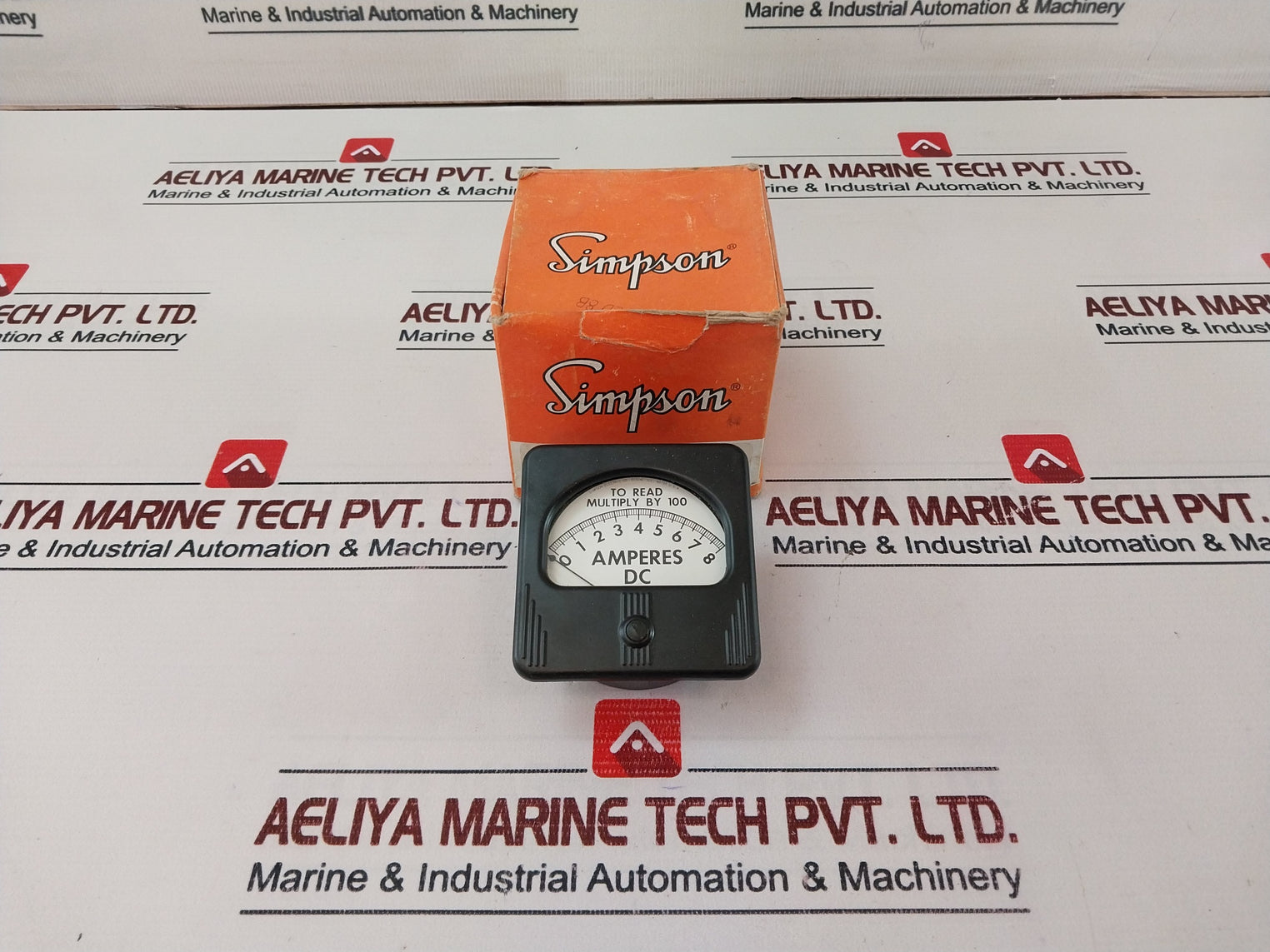 Simpson M-10485-5 Panel Meter 27A 0-8 Ampere Dc