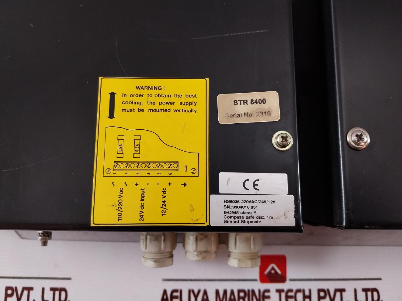 Simrad Shipmate Rs8036 Class B Power Supply 220Vac/24V/12V 150Va