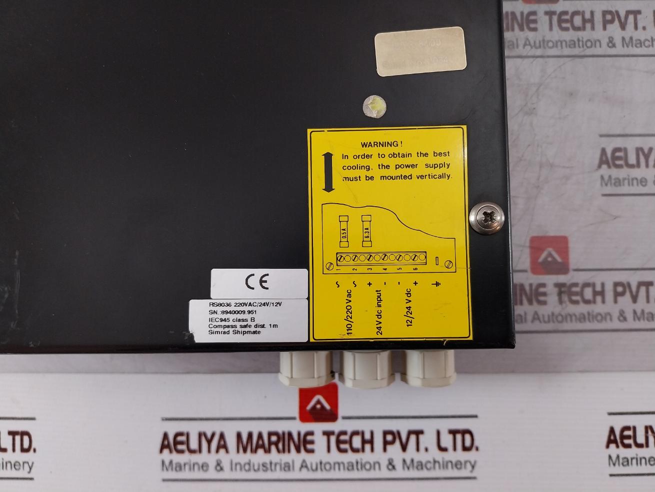 Simrad Shipmate Rs8036 Class B Power Supply 220Vac/24V/12V 150Va