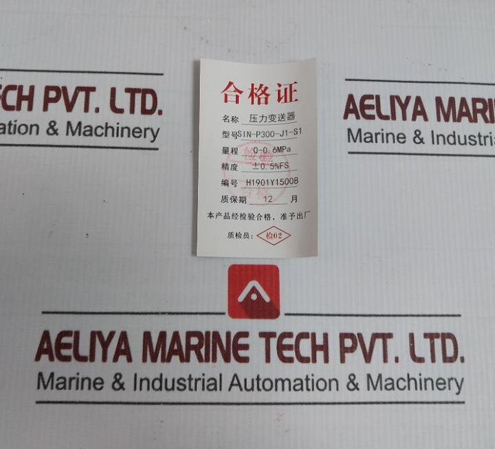 Sin-p300-j1-s1-c2-v1-g2 Pressure Transmitter Henan Xinruipu Dc.24V