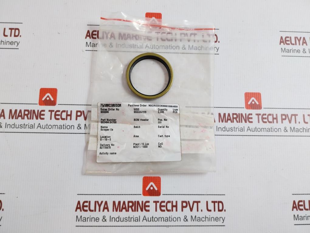Single-acting Hydraulic Scraper Seal 002464.04700 Macgregor