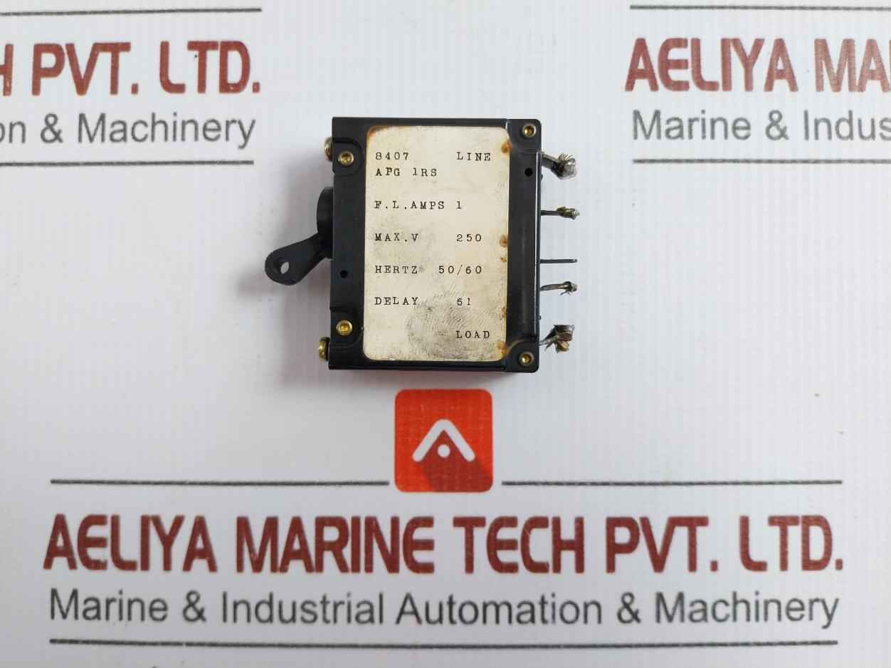 Single-pole Hydraulic Magnetic Circuit Breaker 250V 50/60  Apg 1Rs Sanken Airpax