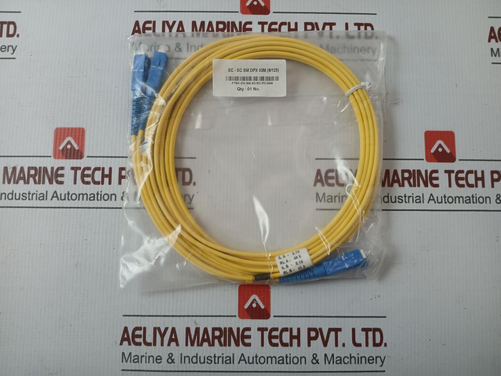 Single Mode Duplex Fiber Optic Patch Cable Set Ftek-dx-sm-sc/Sc-pc-03M