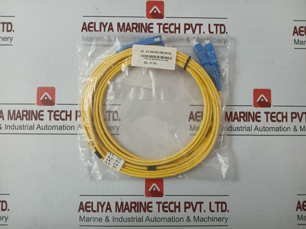 Single Mode Duplex Fiber Optic Patch Cable Set Ftek-dx-sm-sc/Sc-pc-03M