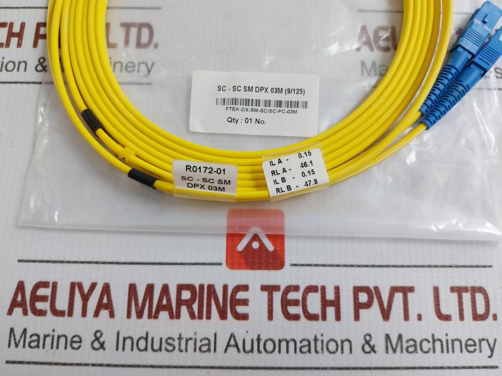 Single Mode Duplex Fiber Optic Patch Cable Set Ftek-dx-sm-sc/Sc-pc-03M