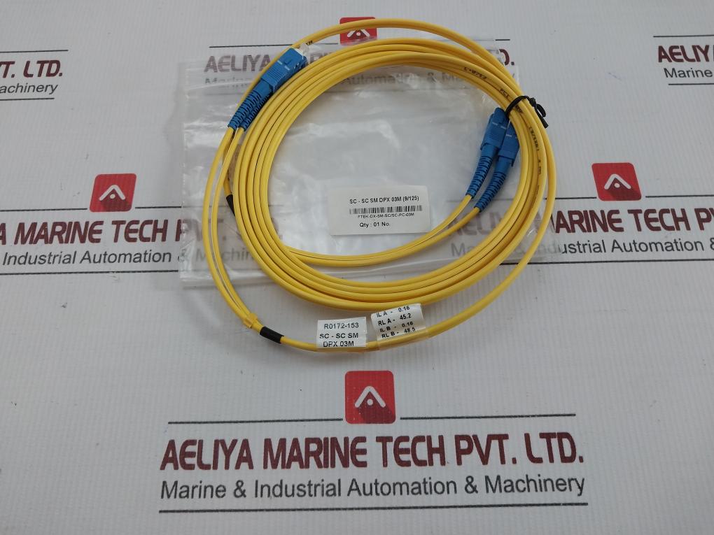 Single Mode Duplex Fiber Optic Patch Cable Set Ftek-dx-sm-sc/Sc-pc-03M 300 Gm