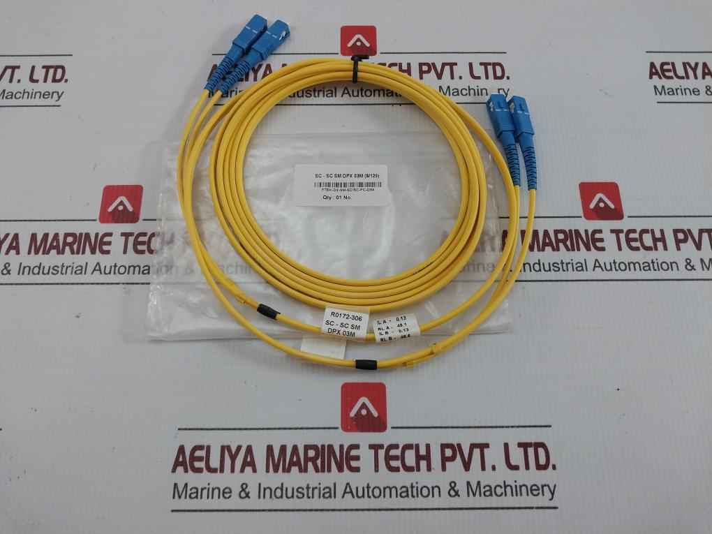 Single Mode Duplex Fiber Optic Patch Cable Set Ftek-dx-sm-sc/Sc-pc-03M 300 Gm