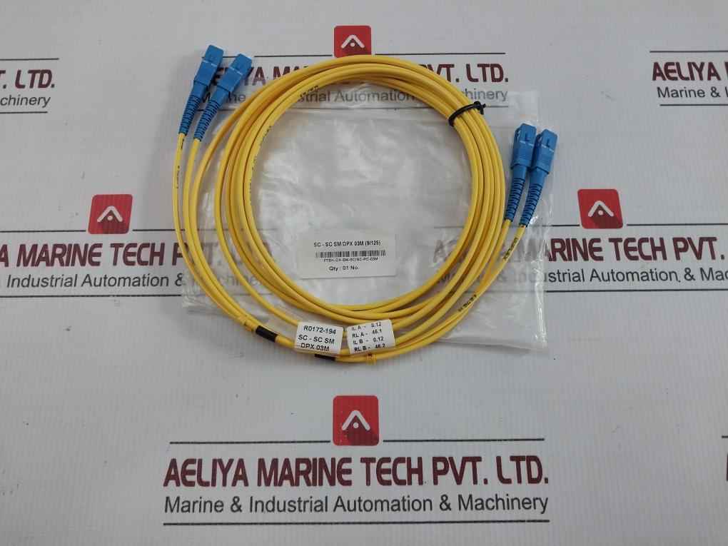 Single Mode Duplex Fiber Optic Patch Cable Set Ftek-dx-sm-sc/Sc-pc-03M 300 Gm