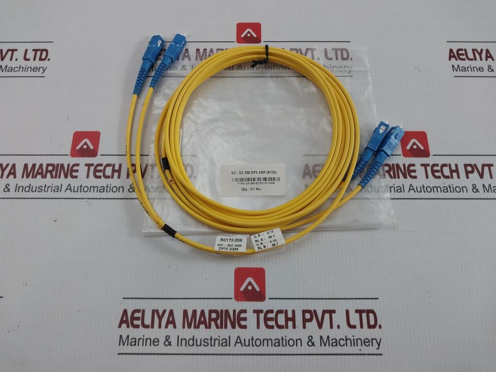 Single Mode Duplex Fiber Optic Patch Cable Set Ftek-dx-sm-sc/Sc-pc-03M 300 Gm