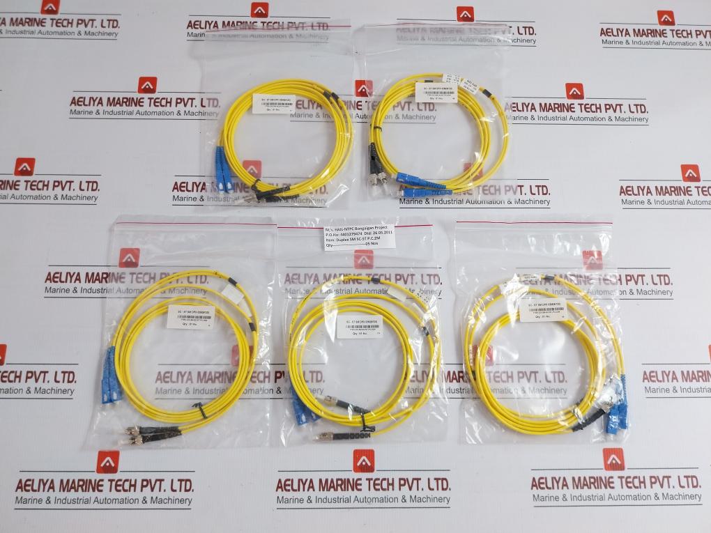 Single Mode Duplex Fiber Optic Patch Cable Set Ftek-dx-sm-sc/St-pc-02M