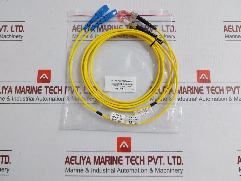 Single Mode Duplex Fiber Optic Patch Cable Set Ftek-dx-sm-sc/St-pc-02M