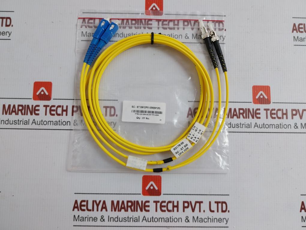 Single Mode Duplex Fiber Optic Patch Cable Set Ftek-dx-sm-sc/St-pc-02M