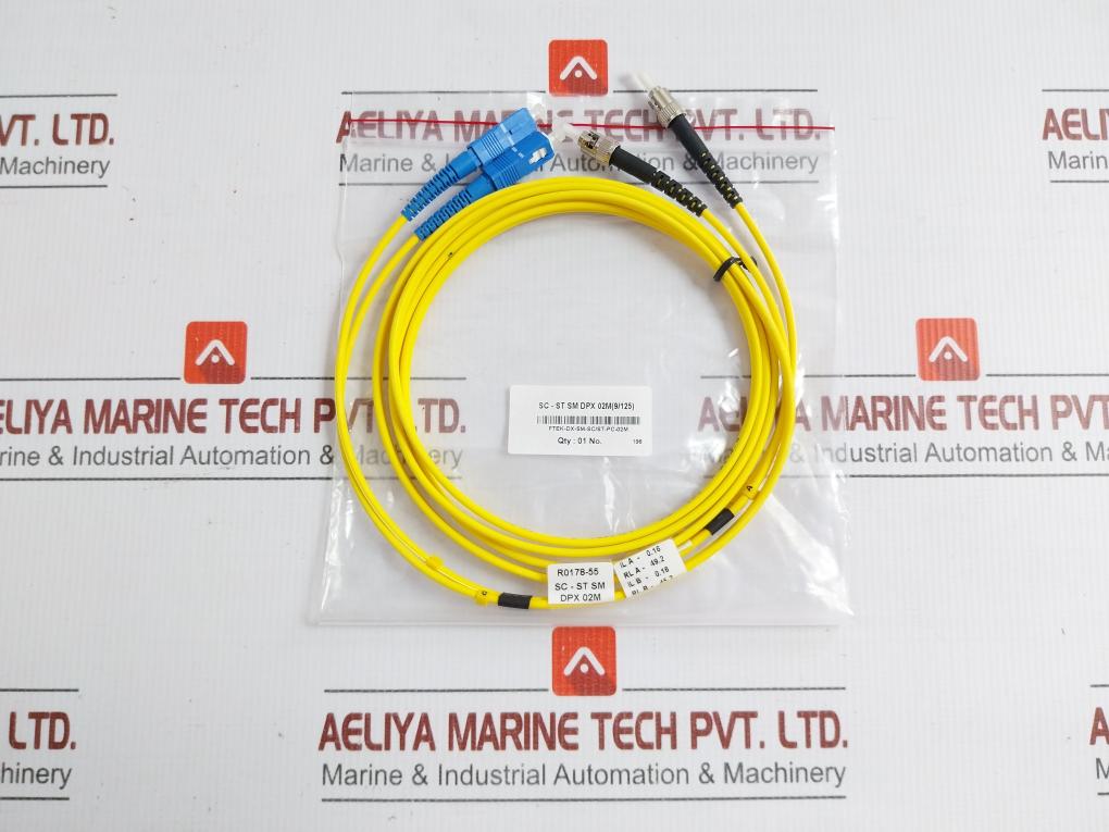 Single Mode Duplex Fiber Optic Patch Cable Set Ftek-dx-sm-sc/St-pc-02M
