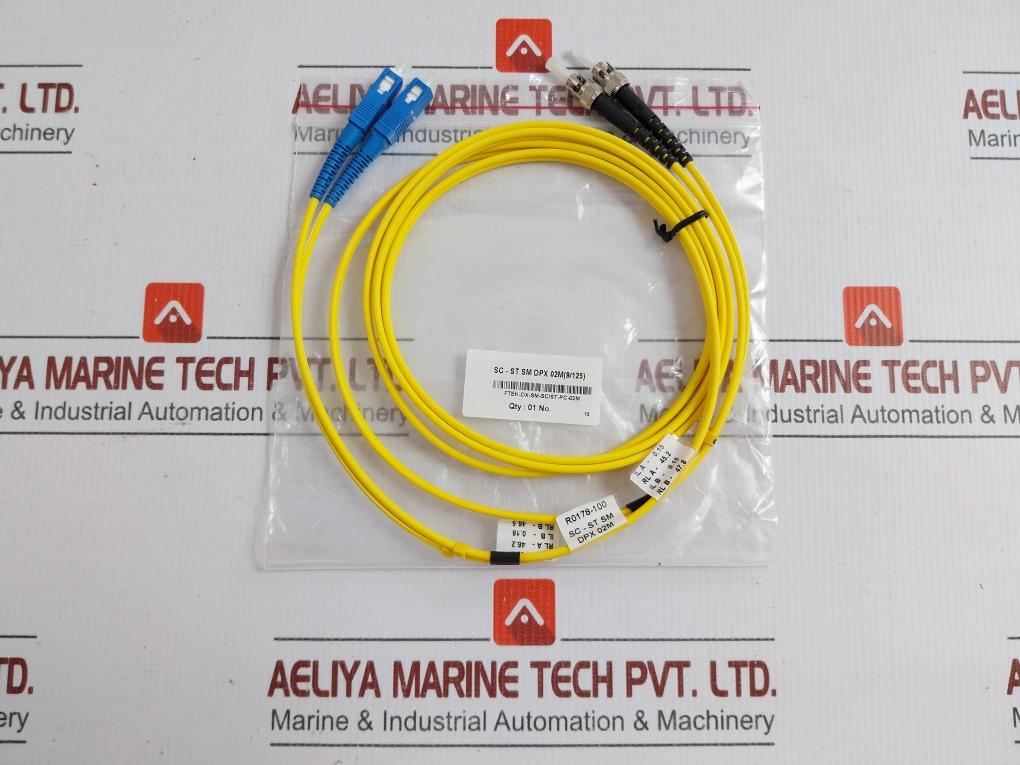 Single Mode Duplex Fiber Optic Patch Cable Set Ftek-dx-sm-sc/St-pc-02M