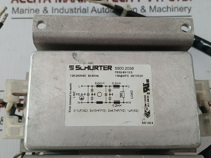 Single Phase Emc/Emi Line Filter 5500.2056 Schurter