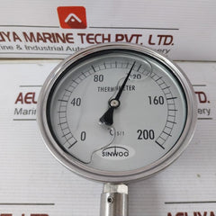 Sinwoo 0-200°C Thermometer 137.Mm 5/1