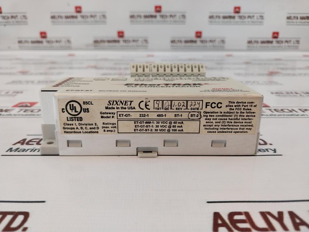 Sixnet Et-gt-st-2 I/O Concentrator Six Trak I/O Gateway 18-30Vdc