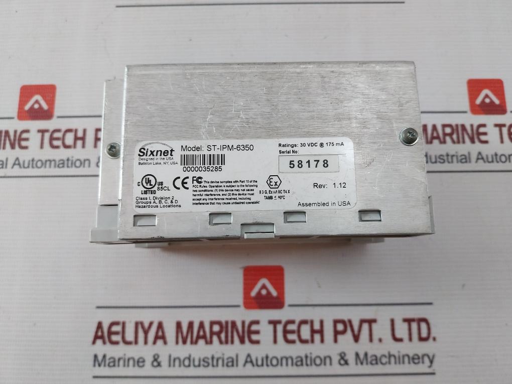 Sixnet St-ipm-6350 Dcs Controller Plc 30 Vdc At 175 Ma 60C Rev.1.12