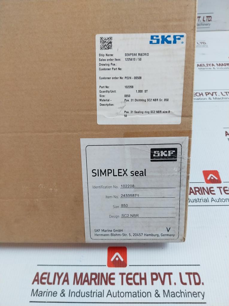 102208 Pos. 31 Sealing Ring Sc2 Nbr Skf