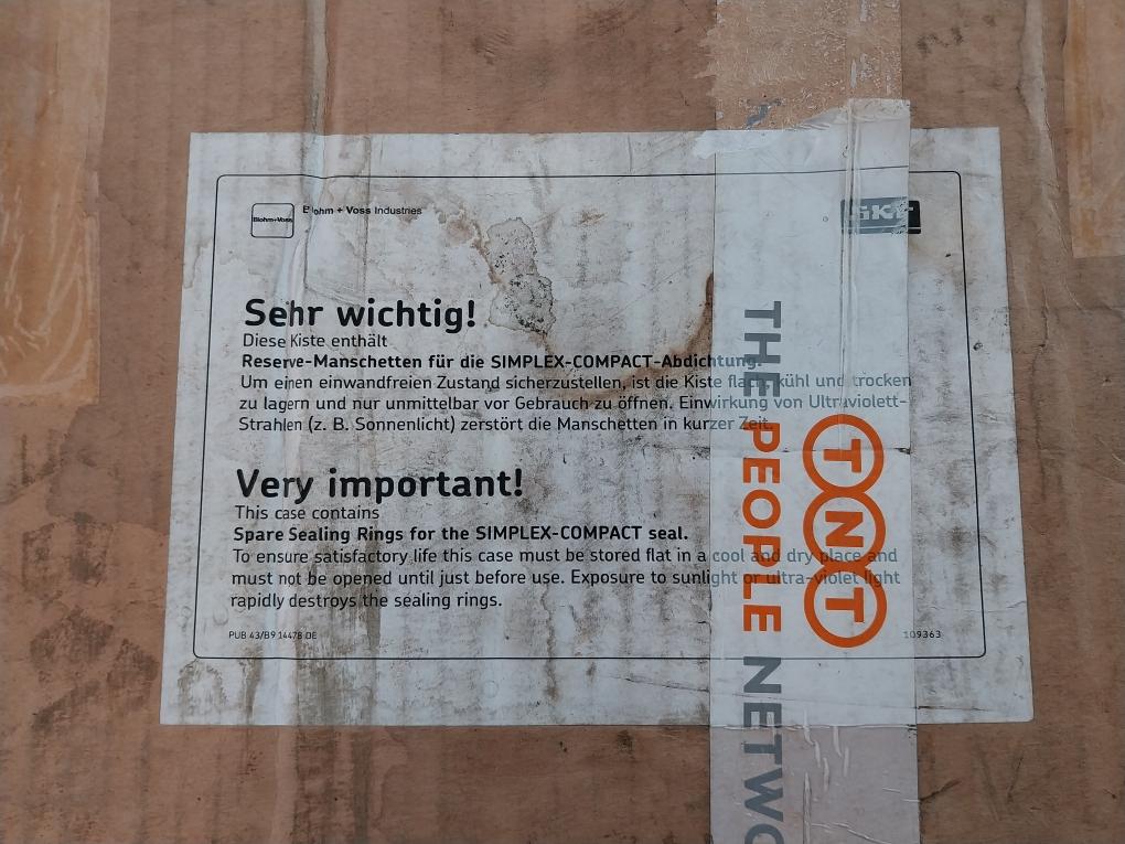 Skf 111881 O-ring Set 114238, 1126871, 390.00 X 10.00 70 Nbr, 48X3