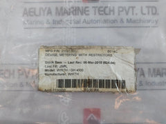 Skf 242-035.00 Device Metering With Restrictors 21021768