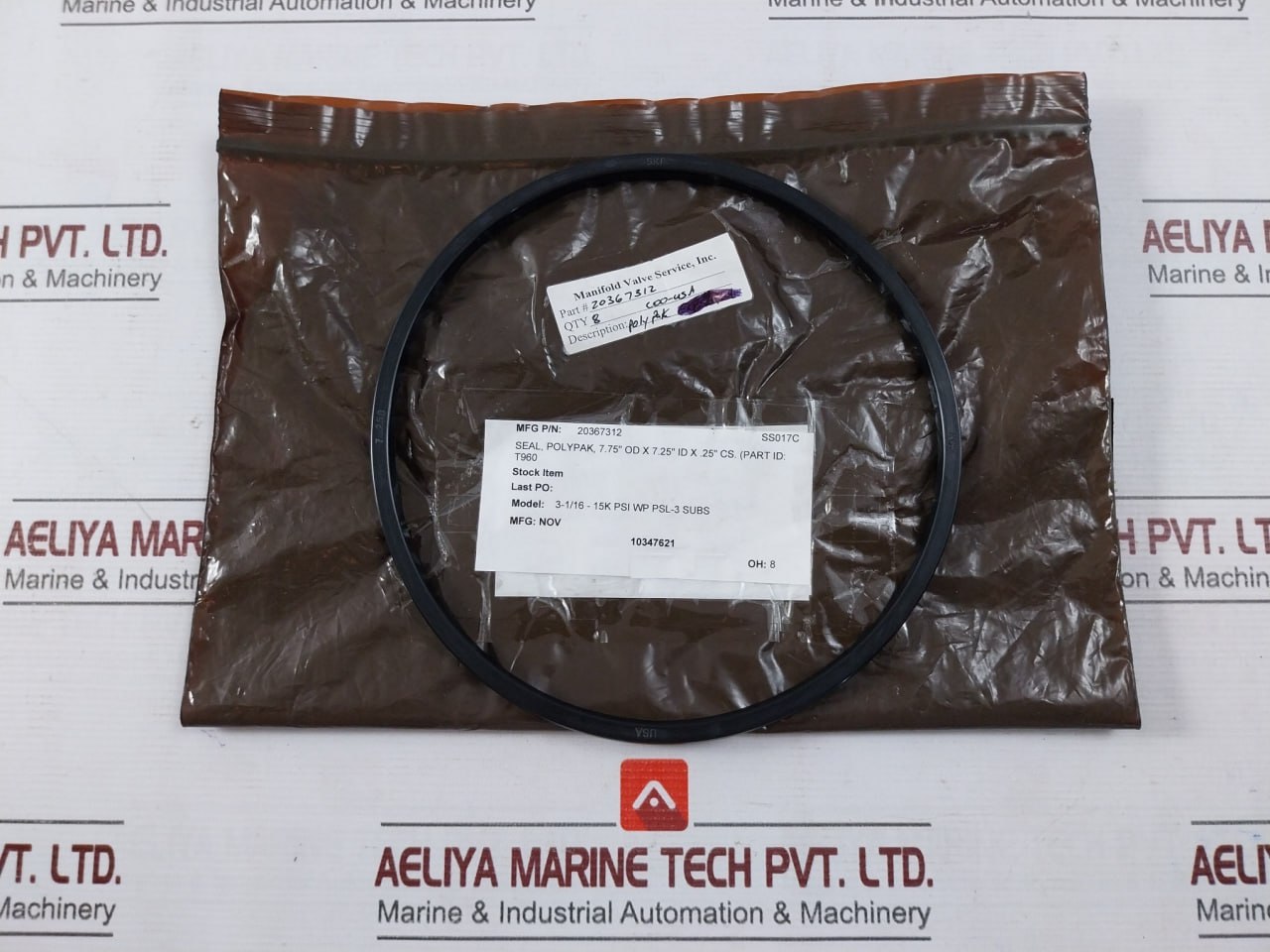 Skf 7.250 Polypak Seal 7.75” Od X 7.25” Id X .25” Cs