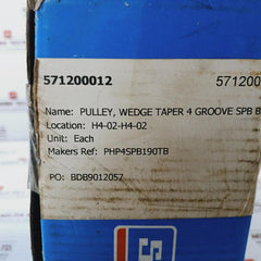 Skf Php 4spb190tb Wedge Taper 4 Groove Pulley Spb190-04 2517