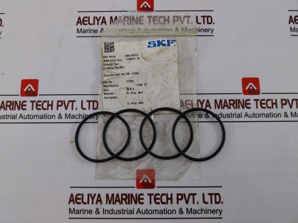 Skf 111881 O-ring Set 114238, 1126871, 390.00 X 10.00 70 Nbr, 48X3