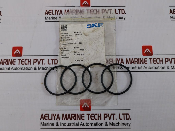 Skf 111881 O-ring Set 114238, 1126871, 390.00 X 10.00 70 Nbr, 48X3