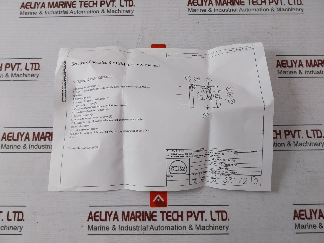 Skum Fjm-150 O-ring Kit For Nozzle So-008321 Rev 0 16911520S