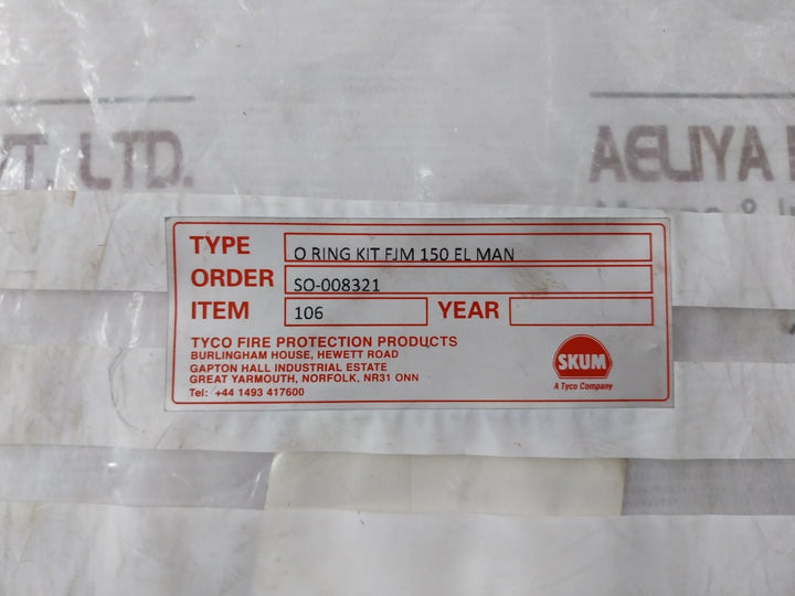 Skum Fjm-150 O-ring Kit For Nozzle So-008321 Rev 0 16911520S