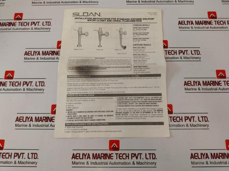 Sloan 186-1 Flushometer Urinal Valve Spud Coupling And Flange Kit