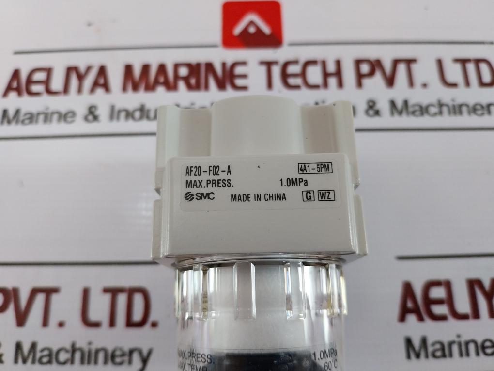 Smc Af20-f02-a Pneumatic Filter With Manual Drain 1.0Mpa 60°C