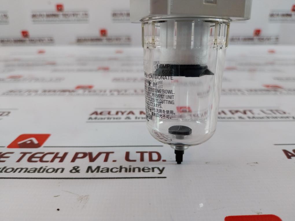Smc Af20-f02-a Pneumatic Filter With Manual Drain 1.0Mpa 60°C