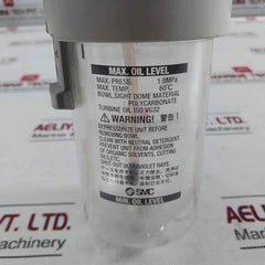 Smc Al50-f10-a Lubricator 60C