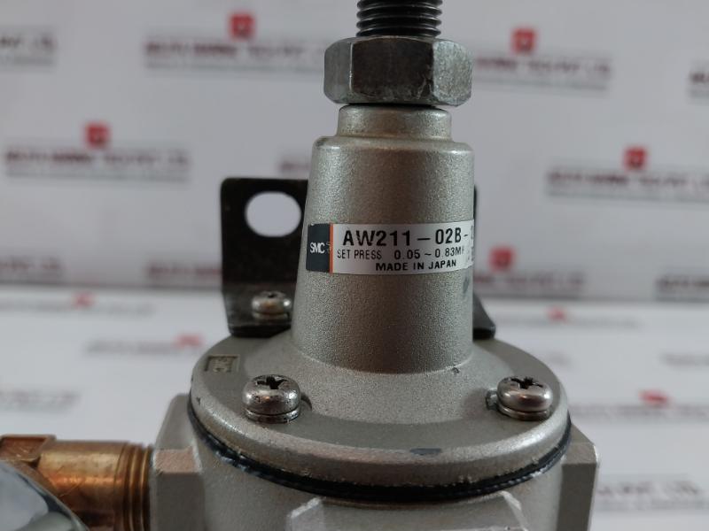 Smc Aw211-02B-2 Filter Regulator 0.05-0.83Mpa 0 To 6 Kgf/Cm2 145Psi 60C
