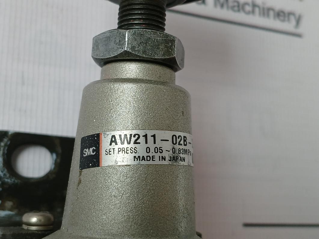 Smc Aw211-02B-2 Filter Regulator 0 To 2 Kgf/Cm2, 0.05-0.83Mpa, 1Mpa 0-30 Psi