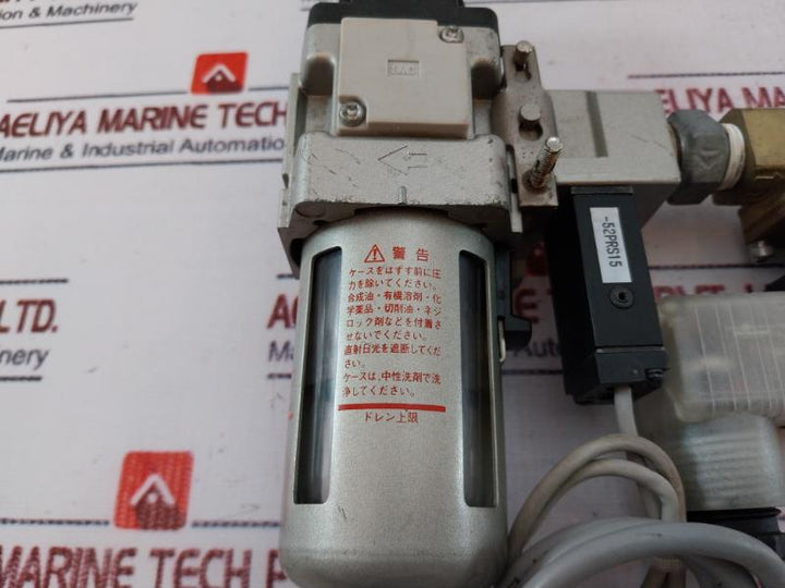 Smc Aw30-03Be Filter Regulator + Vxd2130-03-5D71 2 Way Media Valve Assy