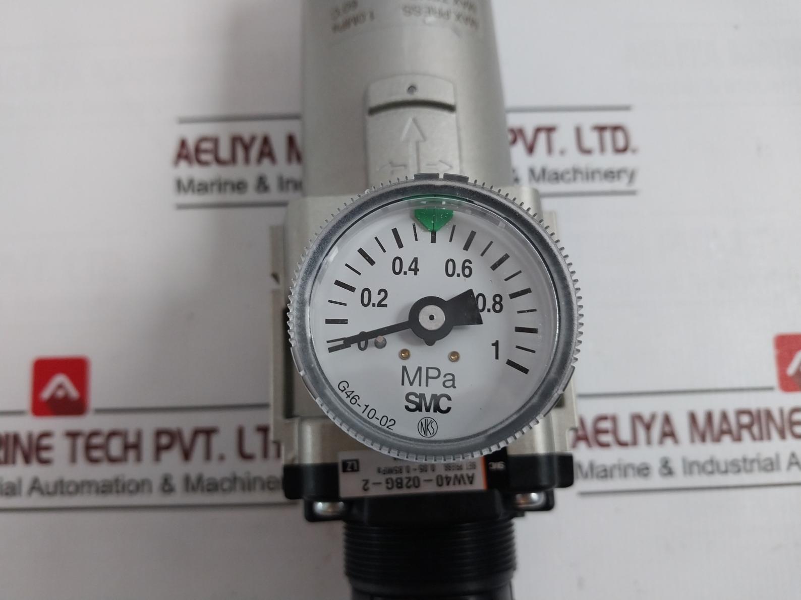 Smc Aw40-02Bg-2 Filter Regulator W/ Pressure Gauge G46-10-02 0.05-0.85Mpa
