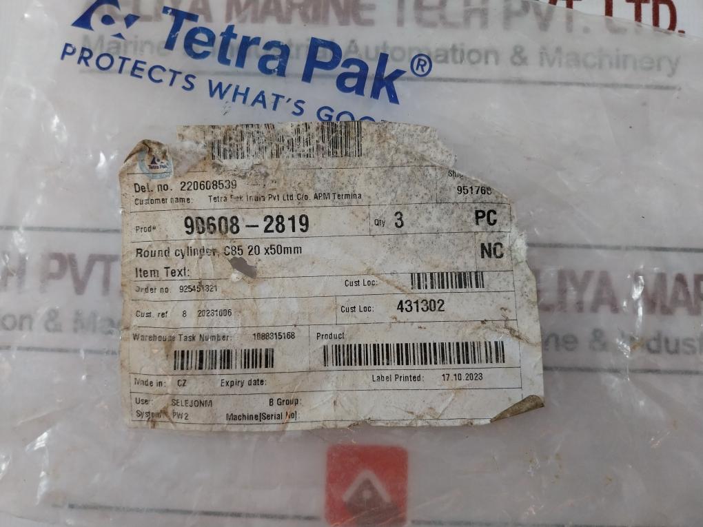 Smc C85N20-0050-dkw11784 Pneumatic Piston Rod Cylinder 90608-2819