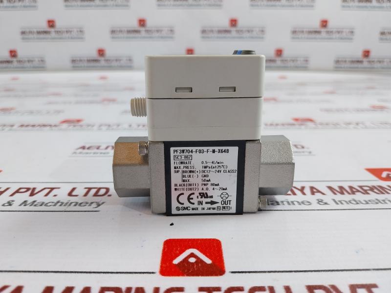 Smc Pf3W704-f03-f-m-x648 Digital Flow Switch Set Dc12-24V