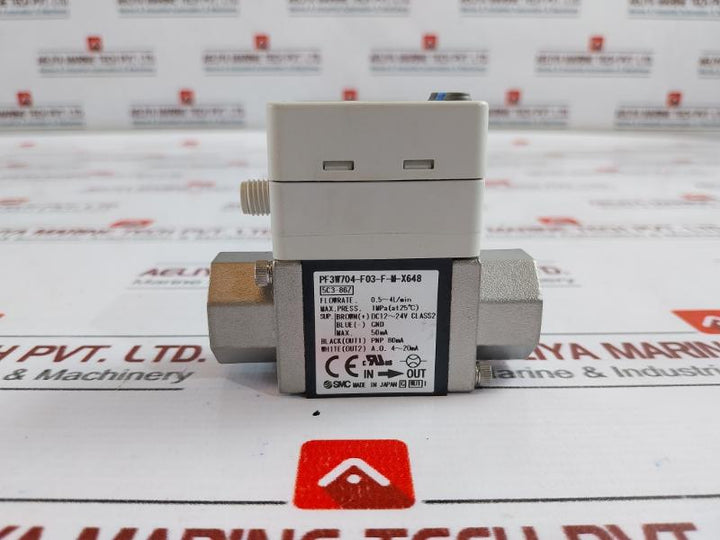 Smc Pf3W704-f03-f-m-x648 Digital Flow Switch Set Dc12-24V
