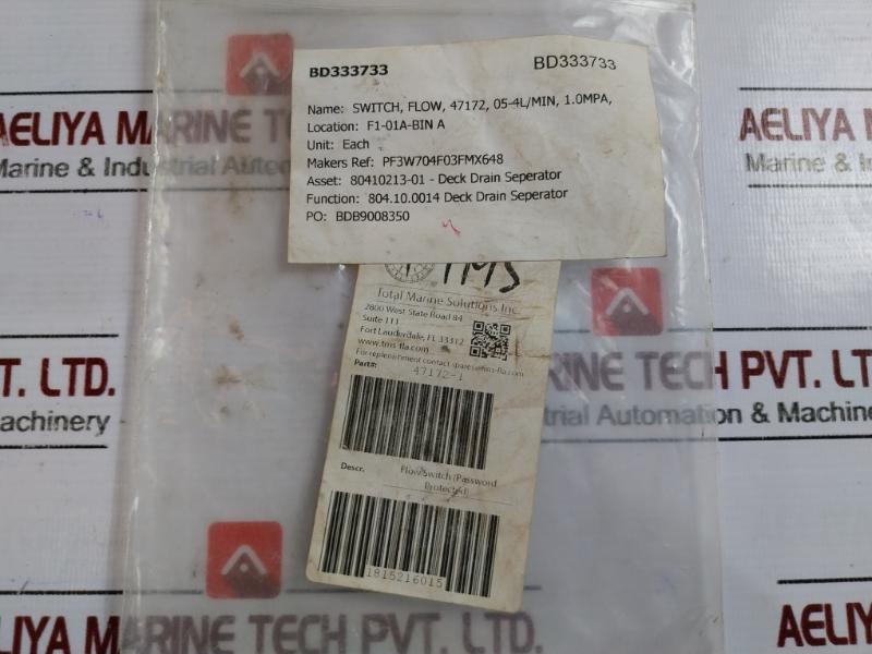Smc Pf3W704-f03-f-m-x648 Digital Flow Switch Set Dc12-24V
