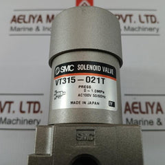 Smc Solenoid Valve Ac100V 1.0Mpa Vt315-021T